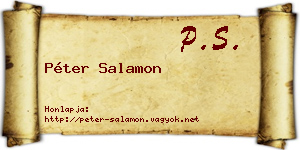 Péter Salamon névjegykártya