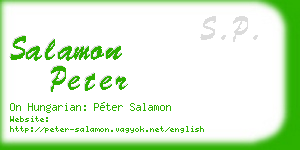 salamon peter business card